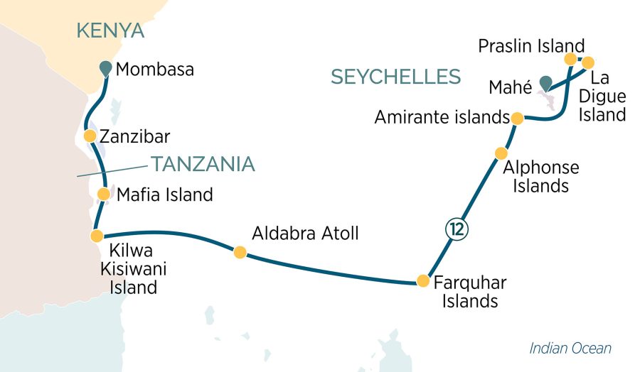 Seychelles & Indian Ocean map