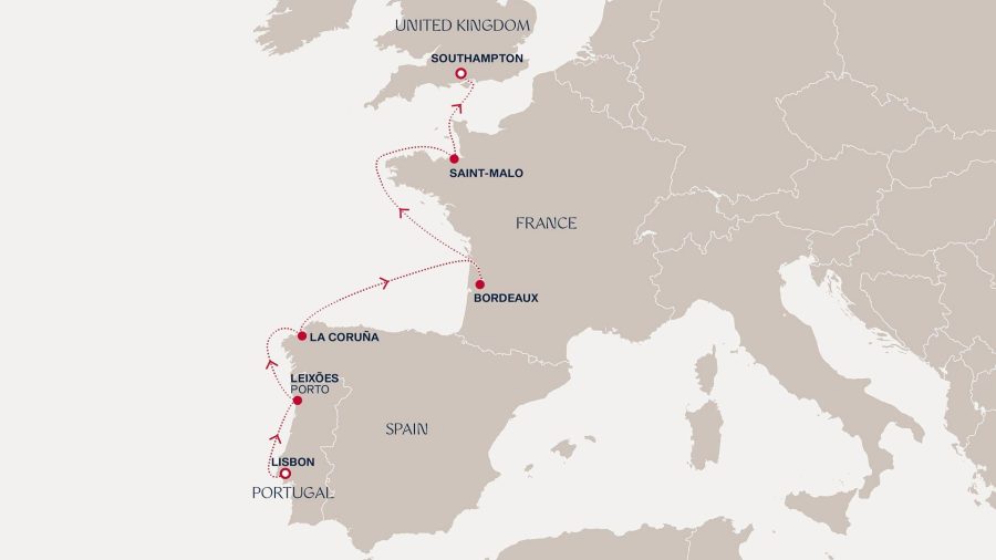 Lisbon to Southampton