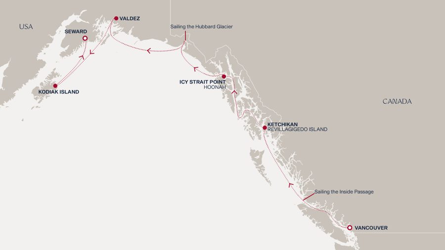 Vancouver to Seward