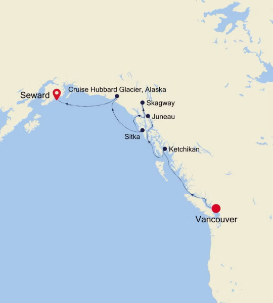 Vancouver to Seward